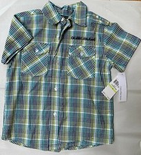 NWT CALVIN KLEIN BOYS PLAID SHIRT AND DENIM SHORTS SET SIZE 4 39.50
