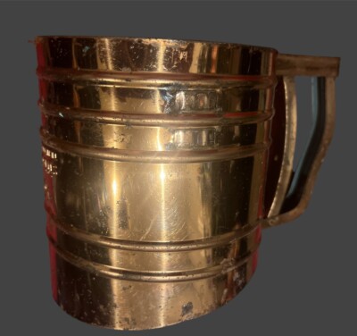 Vintage Foley Copper Aluminum Sift-Chine Triple Screen Sifter Farmhouse