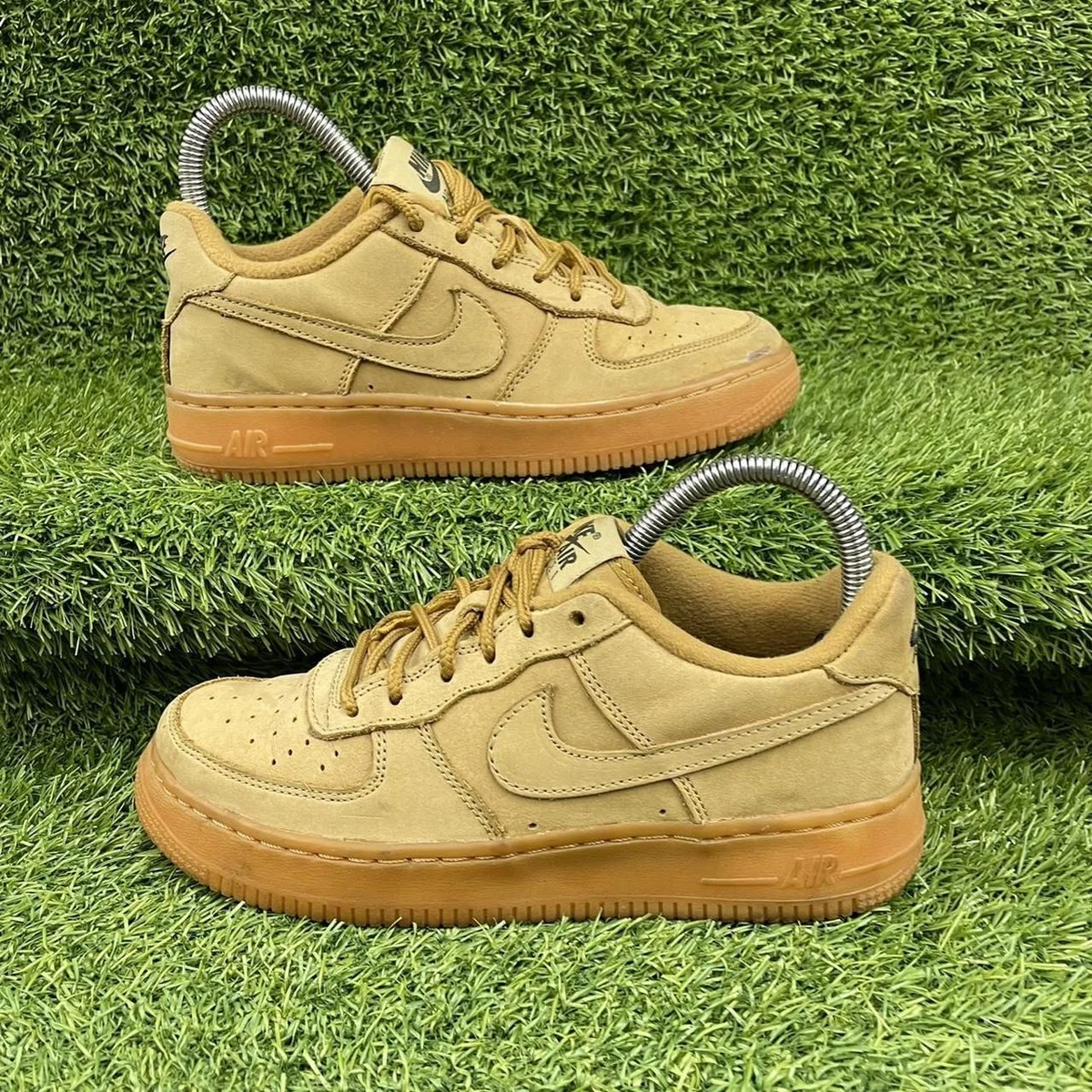 Nike Air Force 1 Low Sage Wheat Mocha Tan Trainers Size UK 3