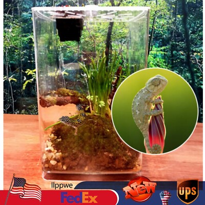 Large Acrylic Reptile Terrarium Gecko Lizard Spider Vivarium Enclosure Tank