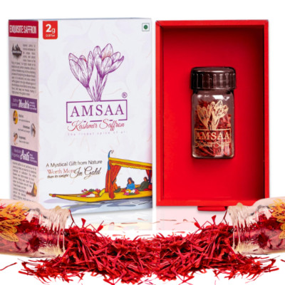 Amsaa Kashmir Saffron Premium Gift Pack - Real, Authentic, Premium 2g