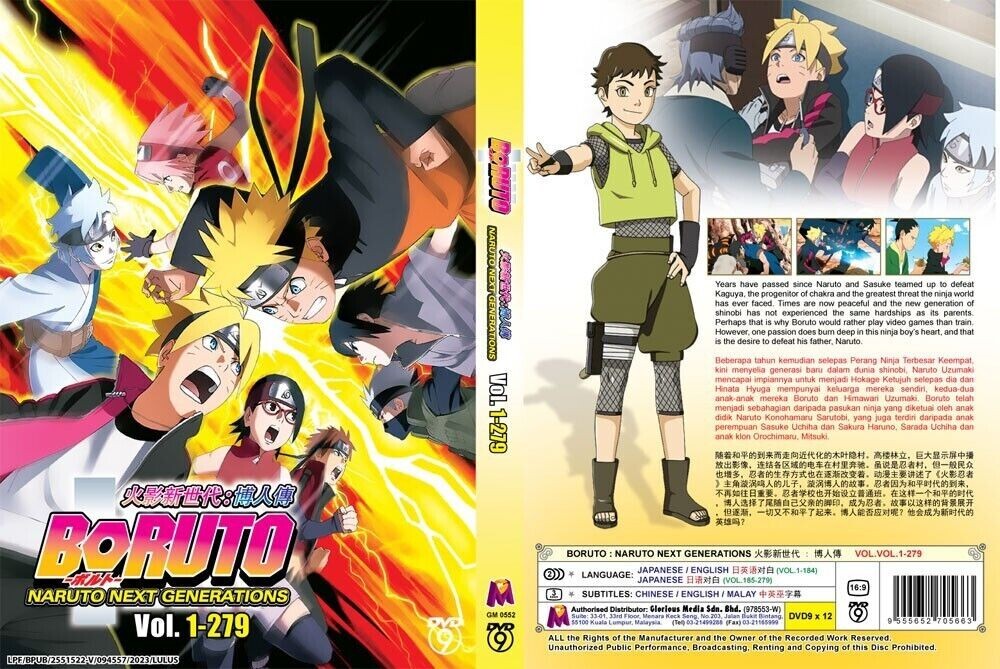 BORUTO: NARUTO NEXT GENERATION Vol.1-279 ANIME DVD REG ALL ENGLISH