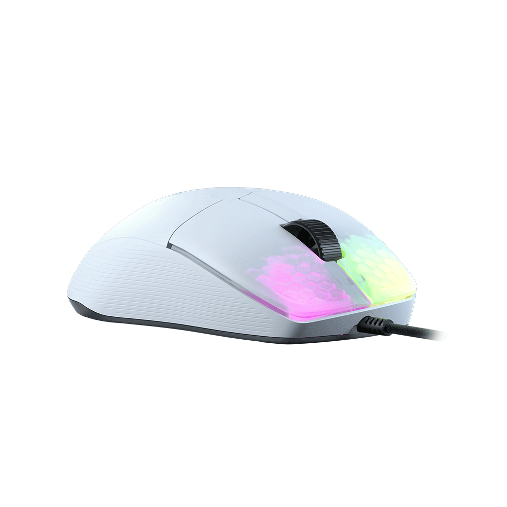 Roccat Kone PRO Gaming Mouse White 19,000 DPI Optical Sensor 1.8m