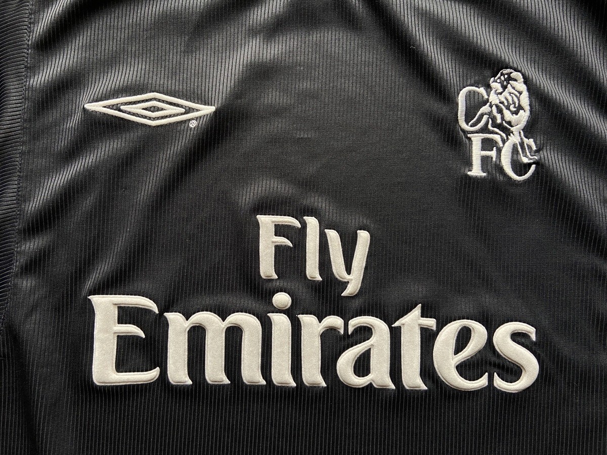 Maillot De Football Chelsea 2002-2003 Extérieur - Umbro - Taille S Homme - Noir - Occasion