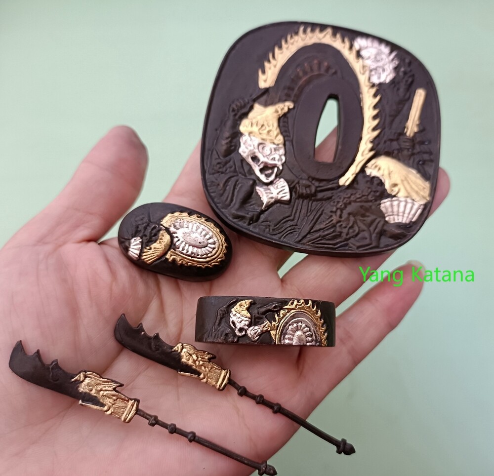 Quality Brass Gilding Silver Tsuba for Japan Katana Sword