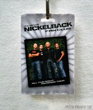 Nickelback Fan Club Membership Lanyard Laminate 2005 All The Right Reasons Tour