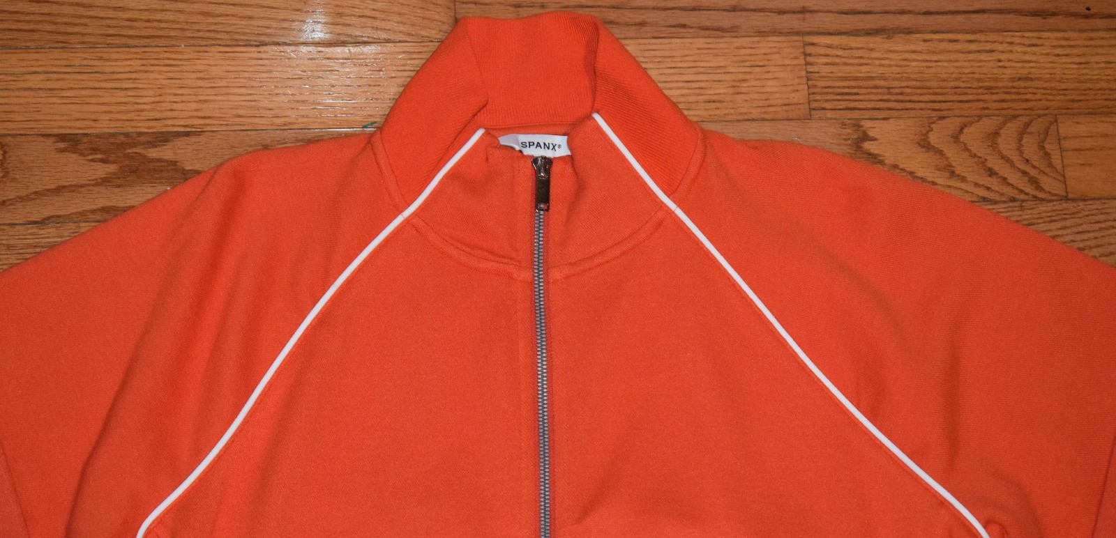 Spanx Jacket Track Jacket Orange Full Zip Women's… - image 4