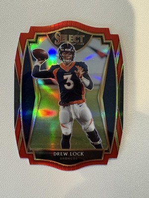 Drew Lock 2020 Panini Select #126 Maroon Prizm Die Cut TY1