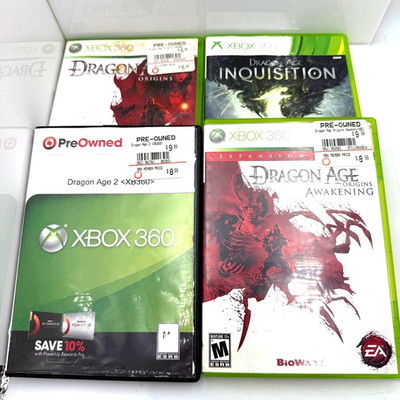 Dragon Age 4-Game Complete Bundle Xbox 360 Origins Awakening II Inquisition