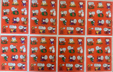 8 Sheets Snoopy Peanuts Halloween Stickers Vintage Hallmark Great Pumpkin