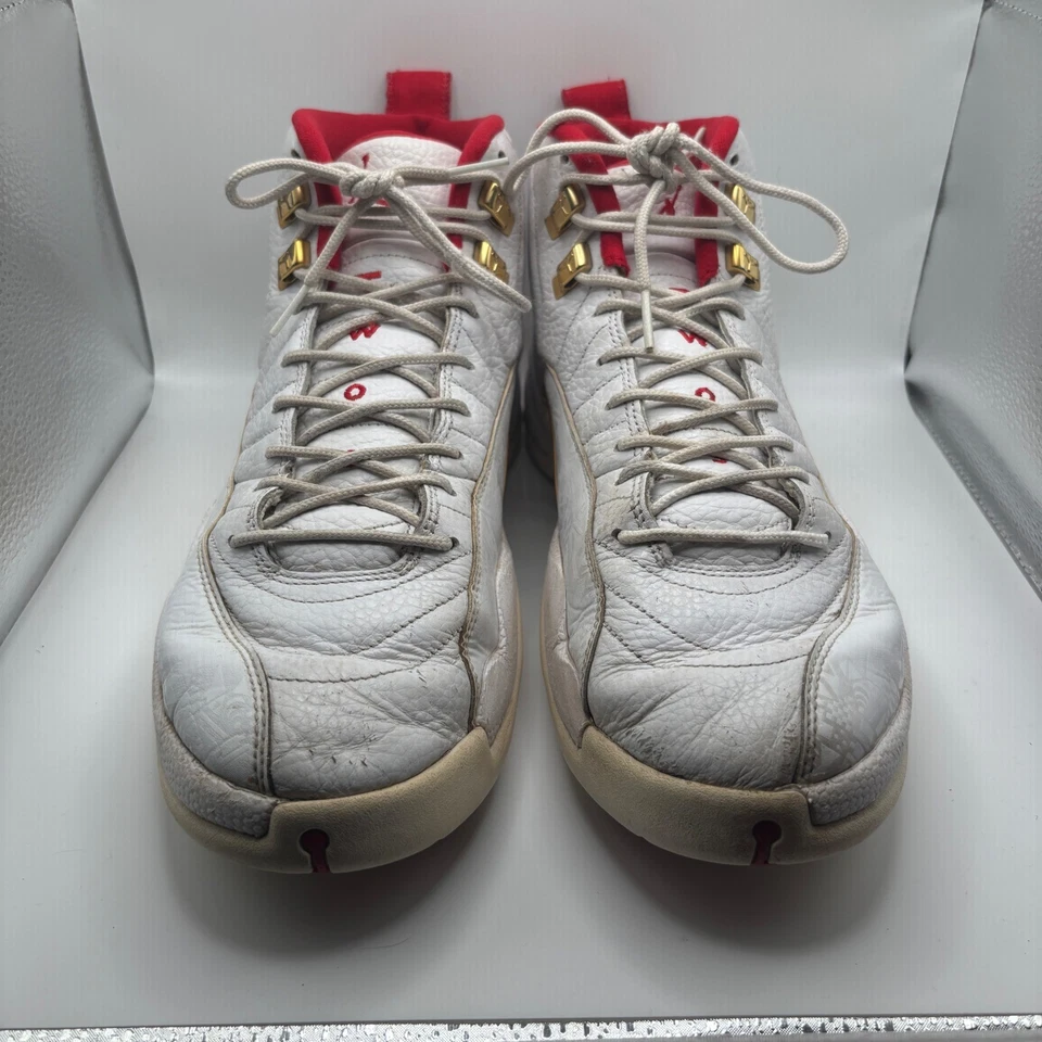 Zapatos informales Air Jordan Retro 12 "FIBA" blancos para hombre talla 13 130690-107 Foto 3 de 4