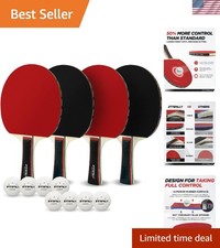 All-in-One Table Tennis Paddles  Balls Set - Comfortable Handles for Beginners