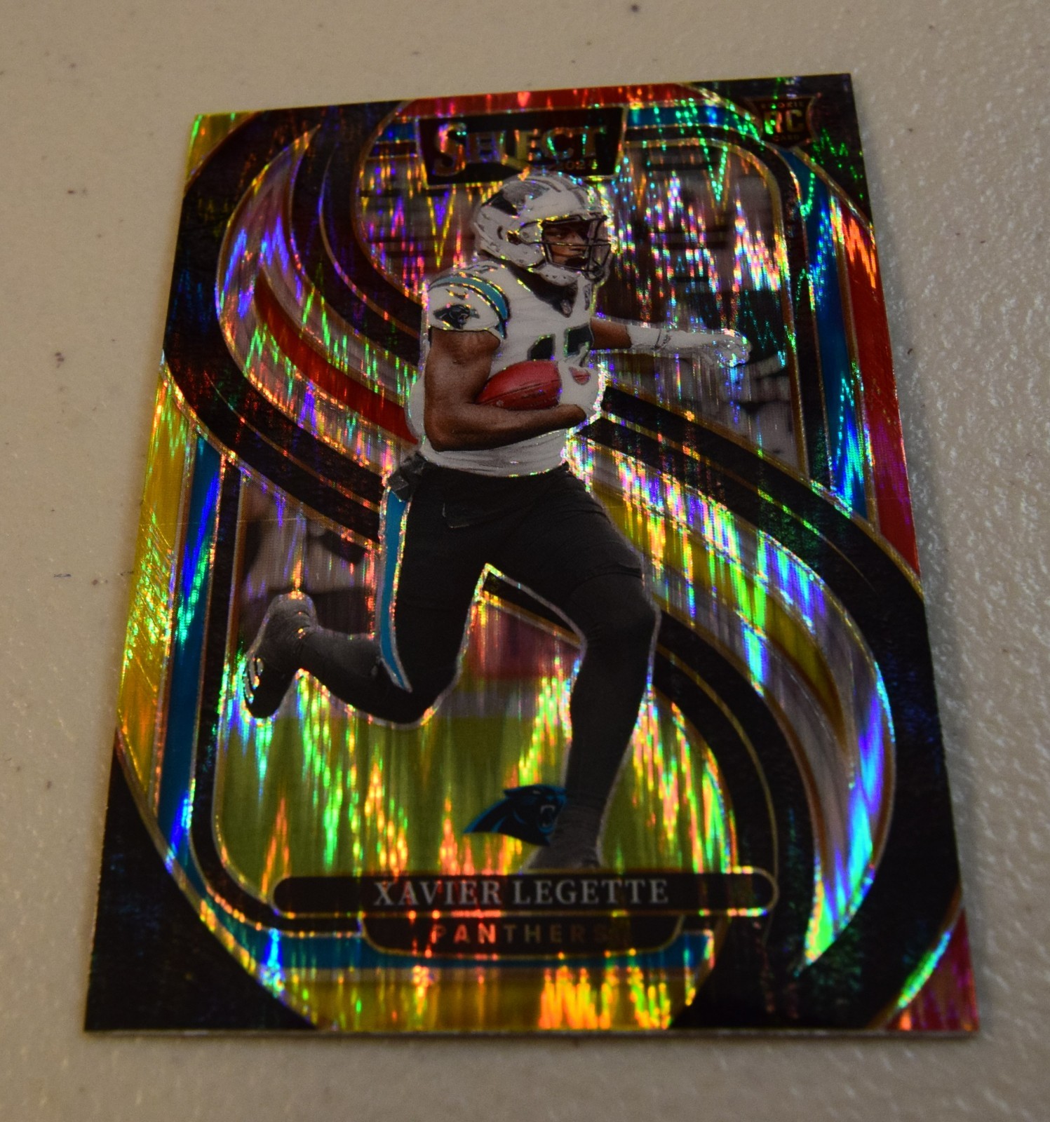 2024 Panini Select Xavier Legette Premier Level #101 Red & Yellow Shock Prizm