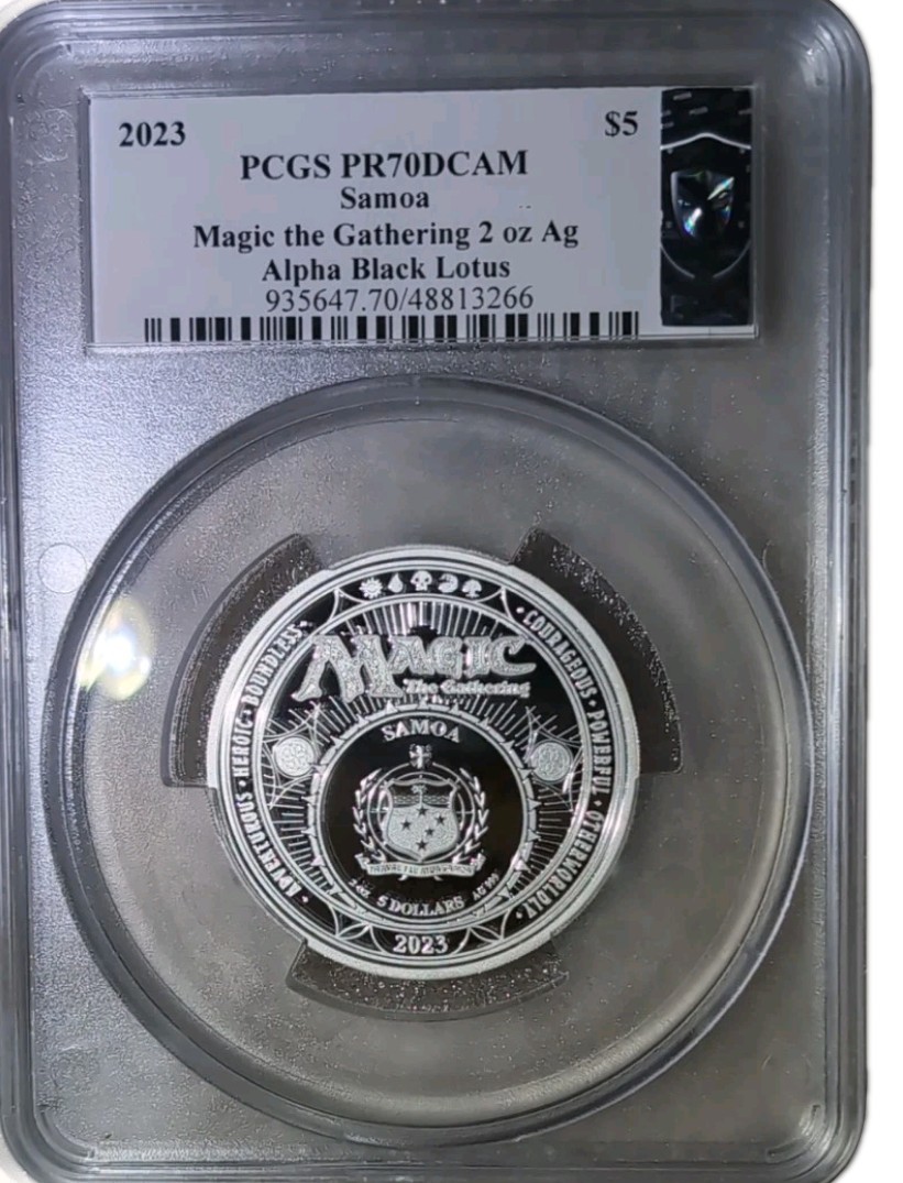 Magic the Gathering MTG 2Oz .999 Silver Alpha Black Lotus PCGS PR70 DCAM 99/499 view 2
