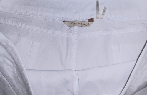 Soft Surroundings Pull On Cuffed White Stretch Shorts Size 1X - Picture 3 of 3