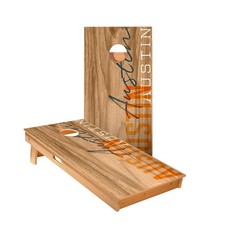 Cornhole Boards Skip's Garage Austin Gameday ACA Size Foldable Legs