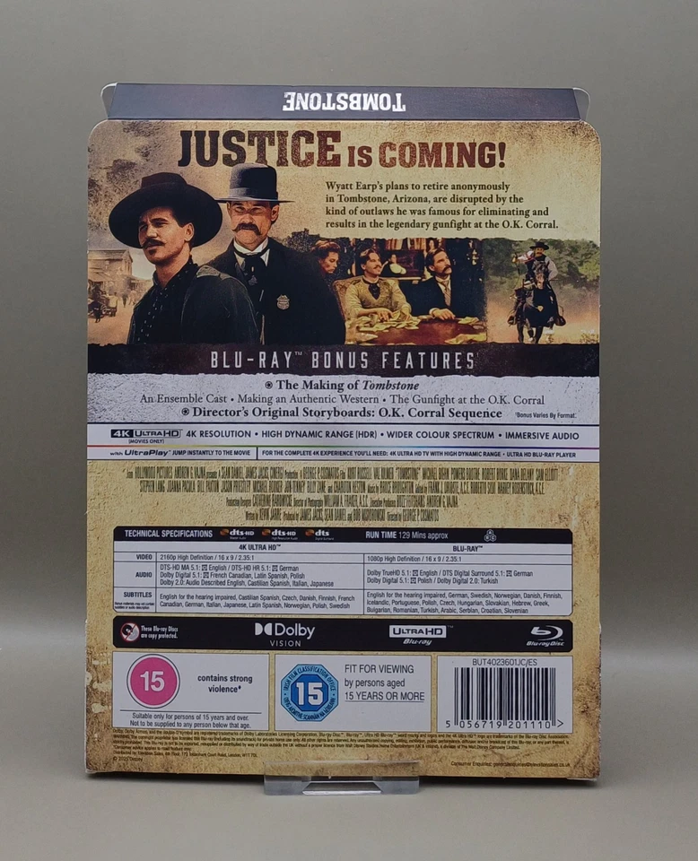 Tombstone 4K UHD + Blu-ray Steelbook *Damaged Case* - Image 2 of 4