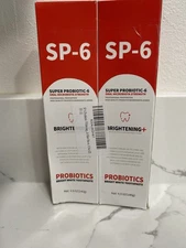 2 Pc Super Probiotic SP-6 Toothpaste, Probiotics Bright White Toothpaste, Sp 6