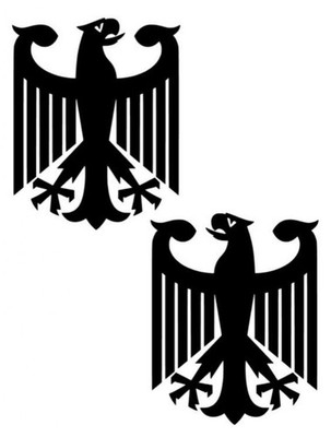 2x BUNDESADLER LINKS/RECHTS Autoaufkleber Sticker LKW 12,5x10cm Motorrad Tuning