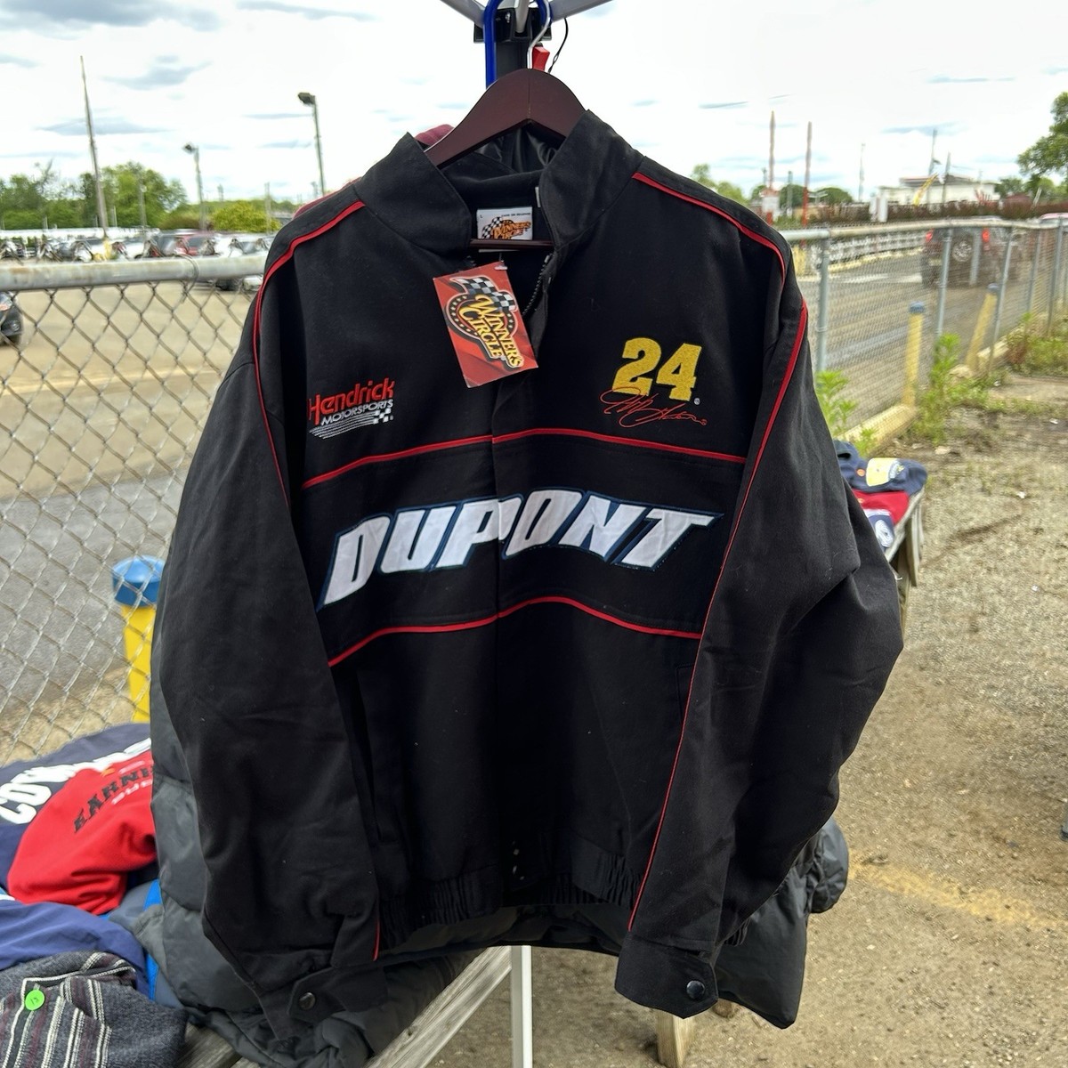 CHASE AUTHENTICS JACKET Jeff Gordon Dupont Hendrick Black Suede