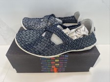 Bernie Mev New York Navy Shimmer Shoes Size 39 US 8 NIB BM22