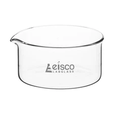EISCO Crystallizing Dish, 300ml - Flat Bottom, with Spout - Borosilicate 3.3... 