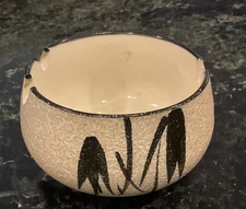 Vintage MCM Asian inspired Ceramic Stoneware Ashtray Pebbled Textured