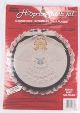 Creative Moments 8636 Hoop To Stitch Candlewick Christmas Wall Plaque Angel