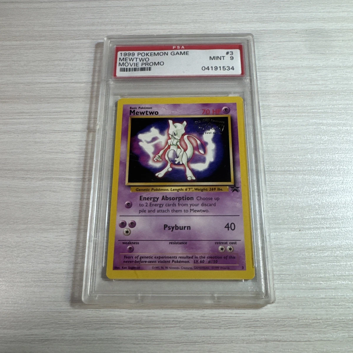 Mewtwo Pokémon TCG Professional Sports Authenticator (PSA) Grade 9