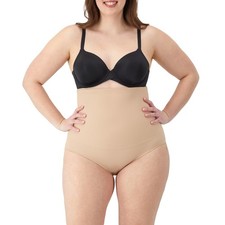 NWT Maidenform womens Firm Control High Waist Fl1854 shapewear briefs Latte SZ L