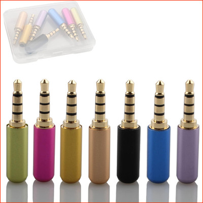 Klinkenstecker 3,5mm 4-polig Vergoldet Lötstecker 7-Pack für DIY Kopfhörer