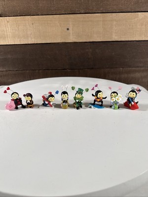 MERRY MINIATURES 2000 WAY TO BEES COLLECTION Lot Of 8 FIGURINES