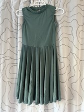 BALERA Keyhole Back Skater Dress D11782 JUNIPER GREEN Matte Jersey SMALL ADULT