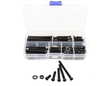 LBY 160pcs Machine Screws Assortment Kit, M4 Phillips Pan Head M4, black 