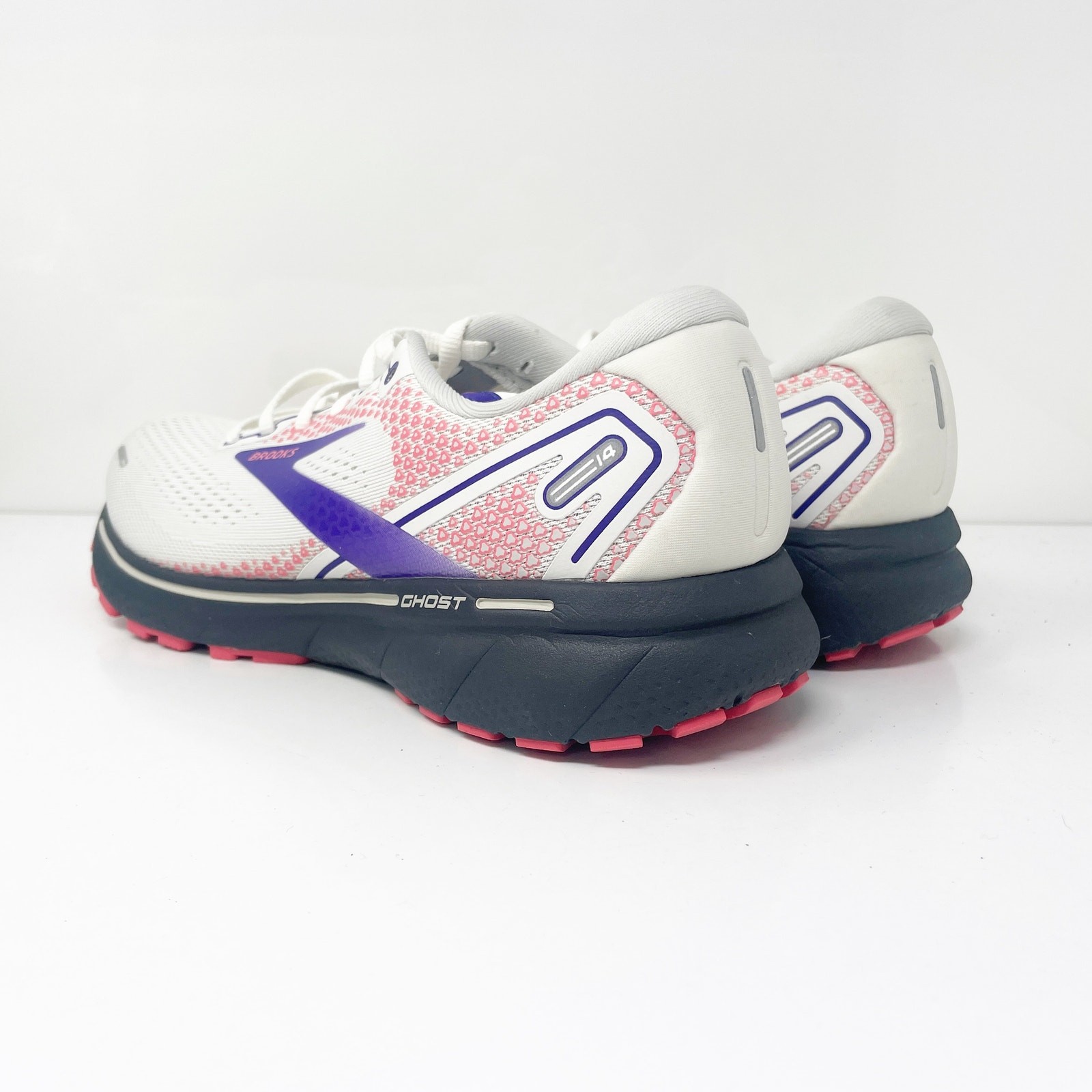 Brooks Womens Ghost 14 1203561B192 White Running Shoes Sneakers Size 10 B thumbnail 5