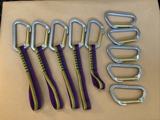 Qty 10 1996 VINTAGE REI USA KN 24 7 OFFSET 'D' CARABINERS With Serial #’s