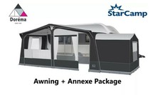 Dorema Starcamp Tourer Size 16 - 1025-1050cm Full Caravan Awning + TALL ANNEX