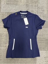 Figs XXS Pir slim scrub top Navy Blue medical nursing dental PT