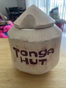 2020 Tonga Hut Tiki Bar Coconut Tiki Mug With Lid Bone Edition Limited