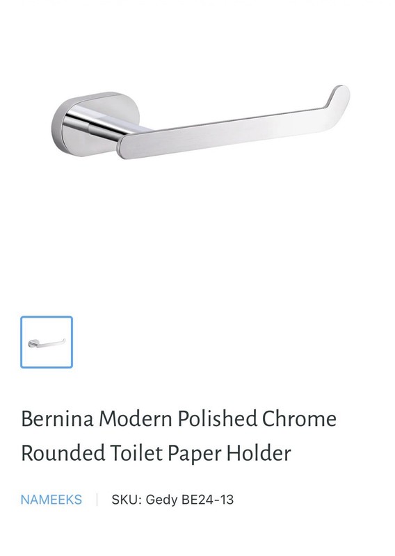 NWT Gedy G Bernina Toilet Paper 🧻 Holder Polished Chrome BE-24 Stainless Steel
