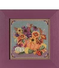 MILL HILL Buttons Beads Kit Counted Cross Stitch FLORAL PUMPKIN MH14-2125