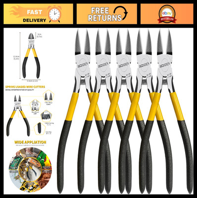 5'' Precision Wire Cutters Set - Ultra Sharp Snips, Spring Loaded Pliers for Jewe