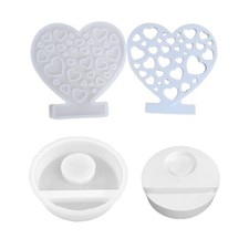 Silicone Candlestick Mold Heart Holder Mould Decorative Base Molds