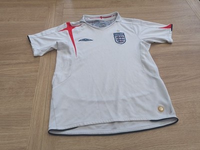 Fußballtrikot England Heim 2006 Alter 7-8 Jahre Umbro weiß Jungen Kinder Weltmeisterschaft 