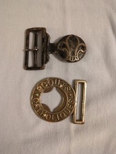 Mismatched Scouts Belt Buckle Parts Collectible Historical Items Lot Of 2