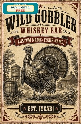 customizable_wild_turkey_signs_inch_theme