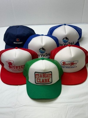 Vintage Style Trucker Hat Lot of 6 Snapback Its a Beaut Clark SeaWorld Mixed Cap