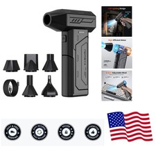 130000RPM Cordless Air Duster - Powerful Rechargeable Dust Remover with LED