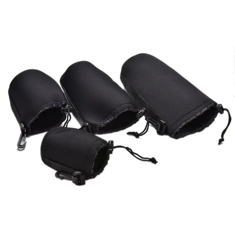 Bolsa de neopreno impermeable suave para lentes de cámara bolsa de almacenamiento estuche tamaño - S M L XL+ F6 Foto 2 de 4