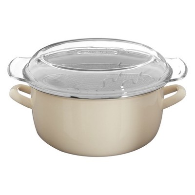Creme Emaille Glas Pyrex Deckel Stahl Friteuse Chips Bratpfanne Topf Korb